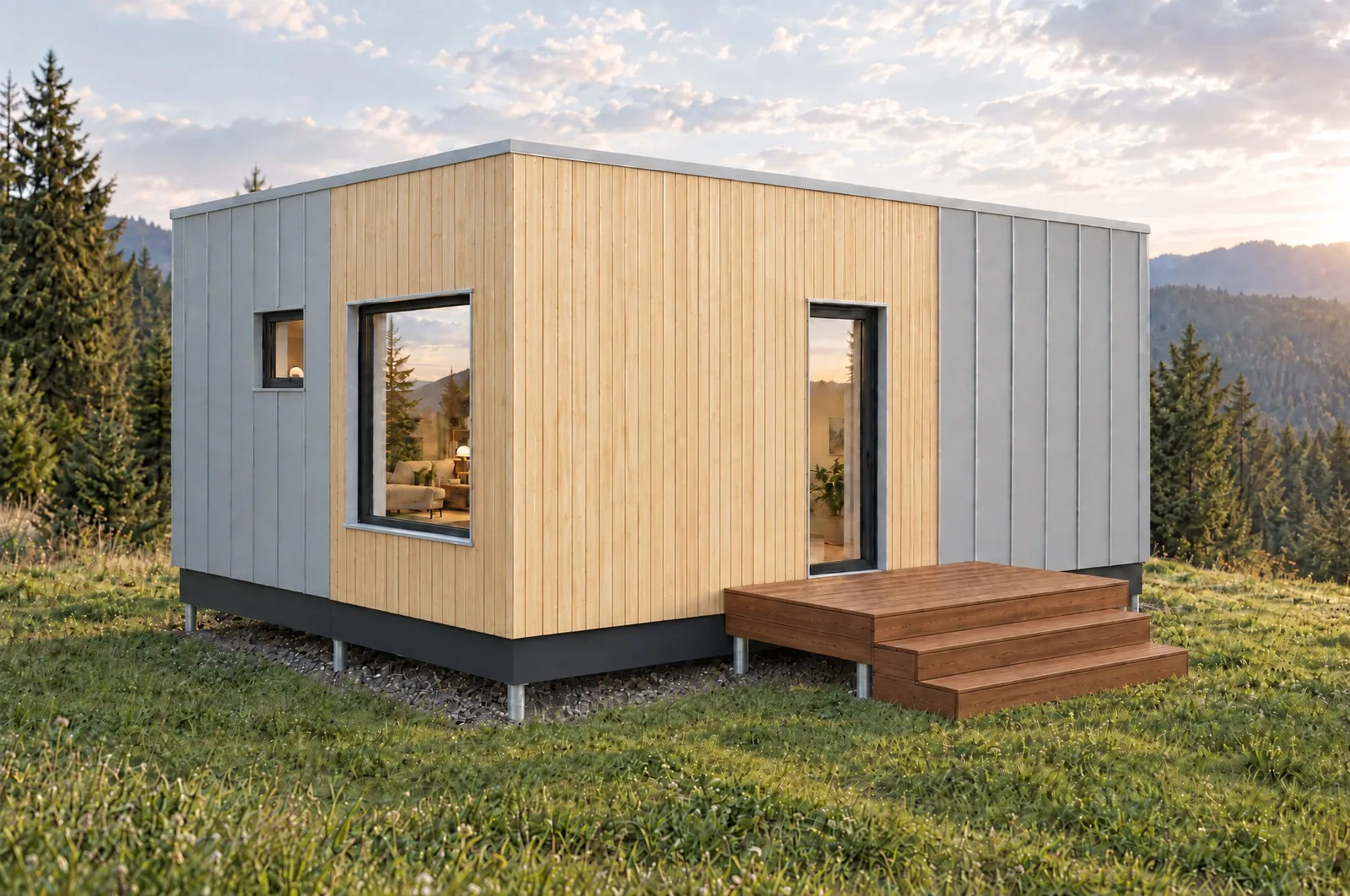 LIND modular house, entrance side