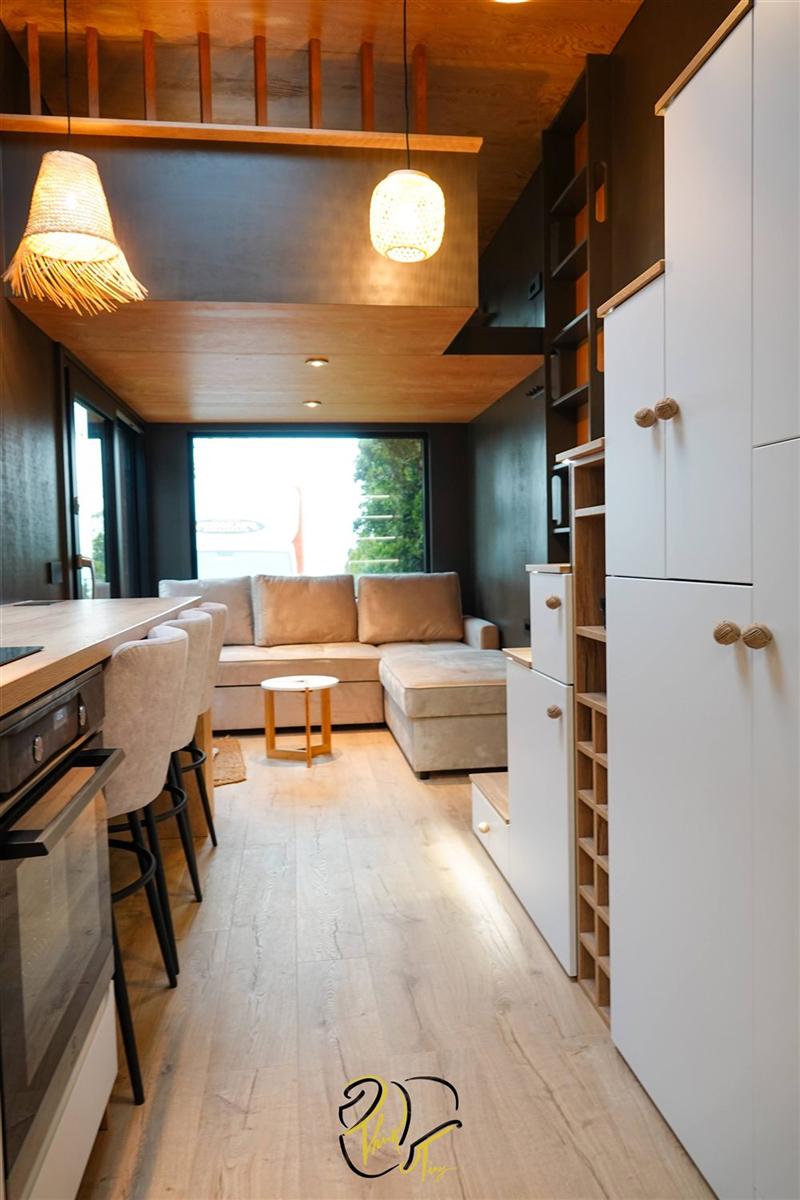 Living room and kitchen, Lake Balaton, Hungary