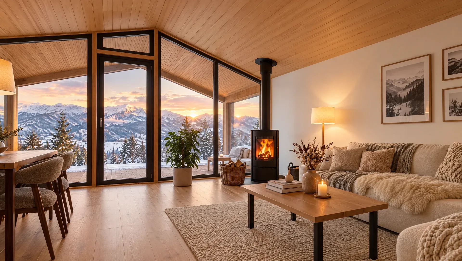 TUNDRA &mdash; The stove lit, on a winter afternoon