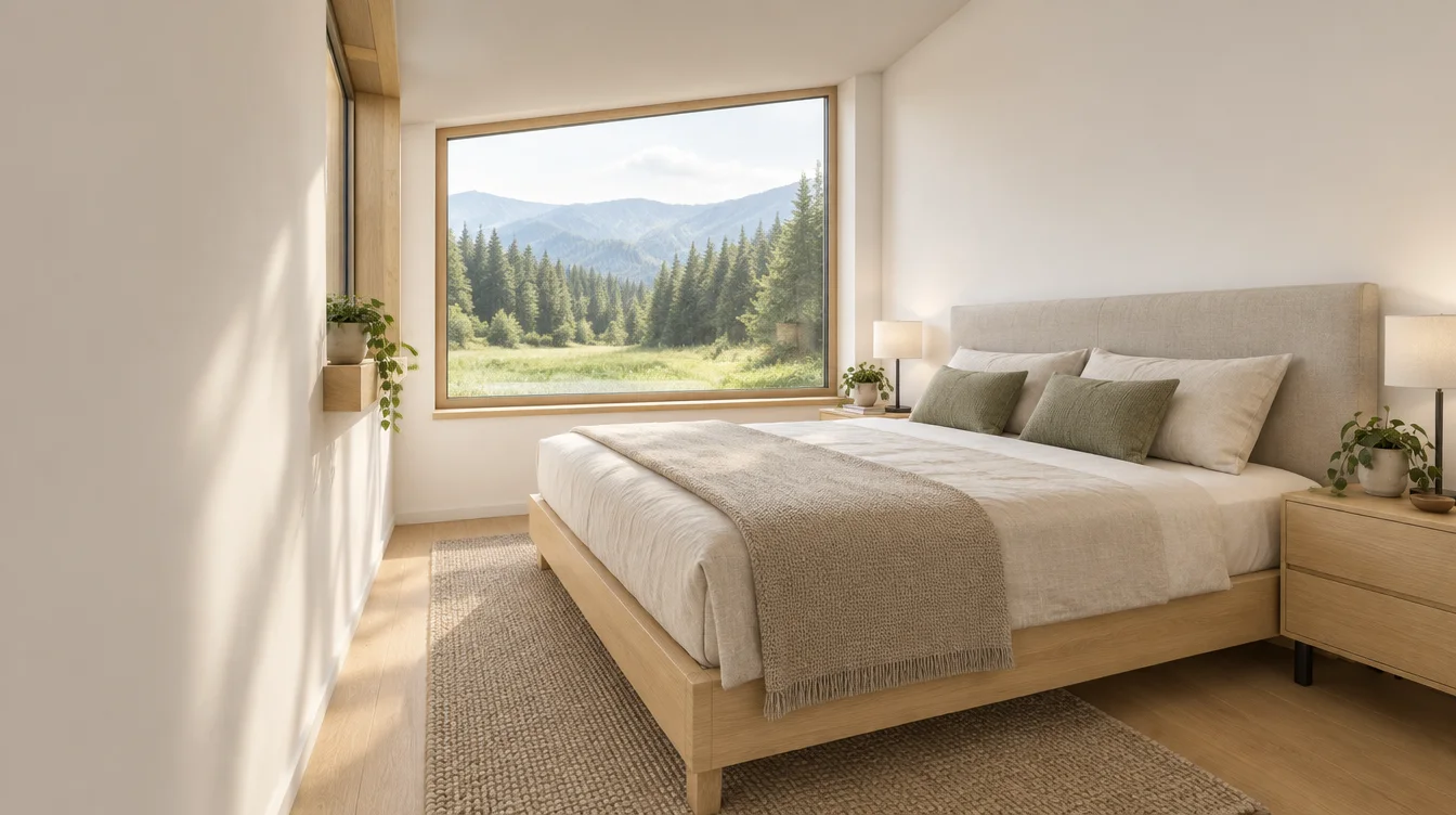 TUNDRA Veranda interior: bedroom with gable glazing